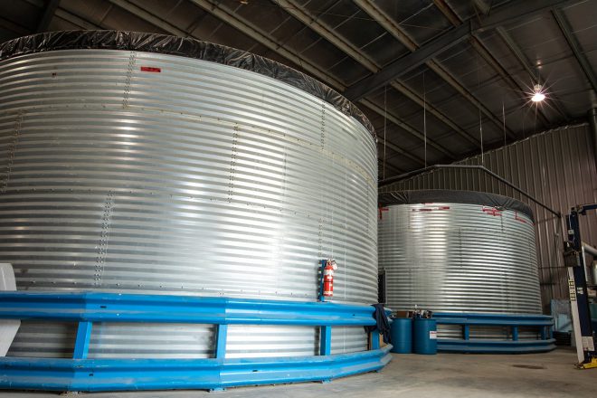 Large water holding tanks